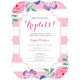 Pink Vintage Flower Triplets Shower Invitations Image 3 of 5